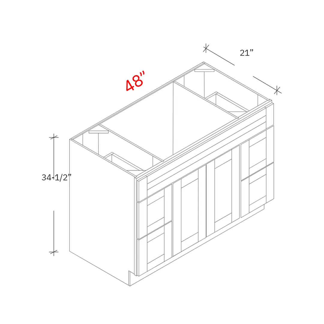 48 _ vanity 2 Doors combo cabinet width 48