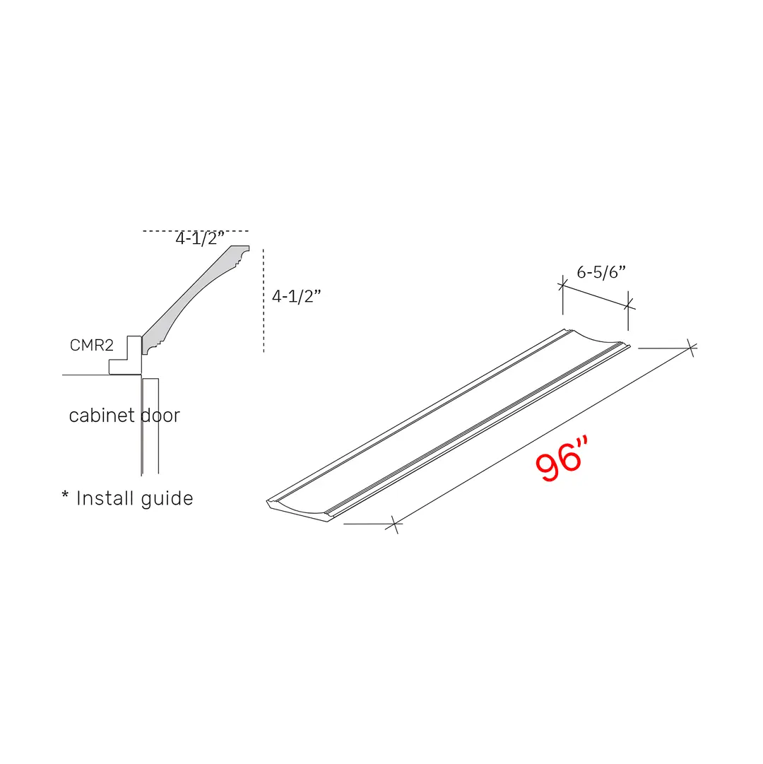 Cove Crown 96W x 6-5/6H x 11/16D