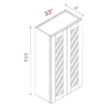 Wall cabinet two door 33Wx42Hx12D