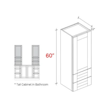 Wall counter cabinets width 18W , Height 60