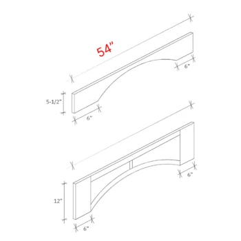 valances width 54, Height 5-1/2