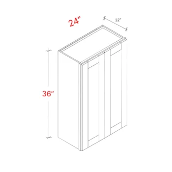 Shaker White 24_w X 36_h Wall Cabinet