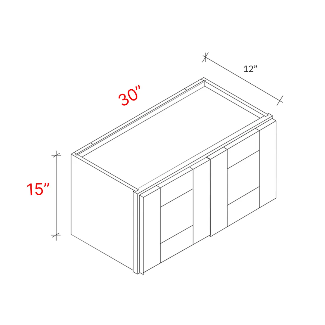 Shaker White 30_w X 15_h Wall Cabinet