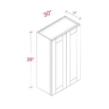 Shaker White 30"w X 36"h Wall Cabinet