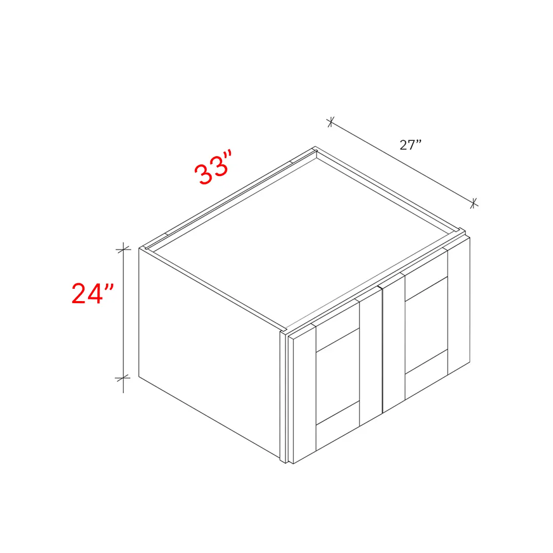 Shaker White 33_w X 24_h X 27_d Wall Cabinet