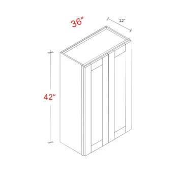 Shaker White 36_w X 42_h Wall Cabinet