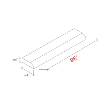 Shaker White 96"w Scribe Molding