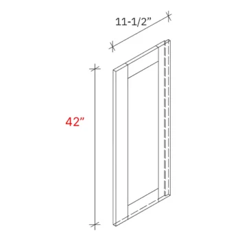 Shaker White Deco Door - 42_h Wall Cabinet