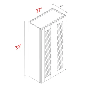Wall cabinet two door 27Wx30Hx12D