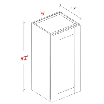 Shaker Grey 09_w X 42_h Wall Cabinet