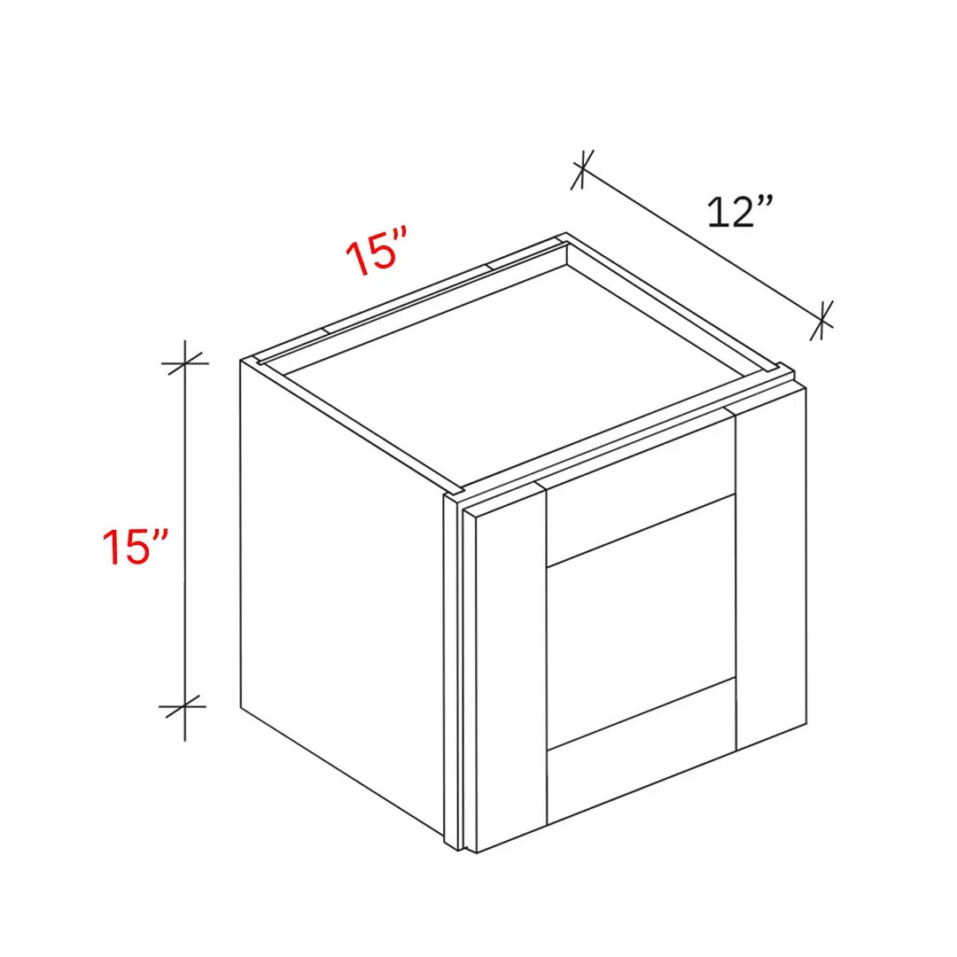 Shaker Grey 15_w X 15_h Wall Cabinet (1)