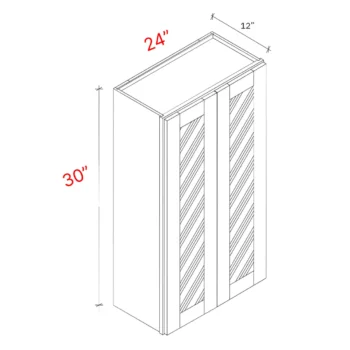 Shaker Grey 24_w X 36_h Clear Glass Door Wall Cabinet (Matching Interior) (1)