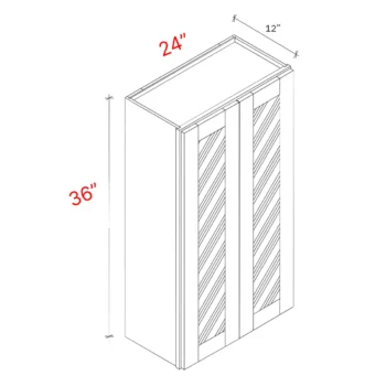 Shaker Grey 24_w X 36_h Clear Glass Door Wall Cabinet (Matching Interior)