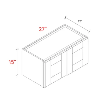 Shaker Grey 27_w X 15_h Wall Cabinet