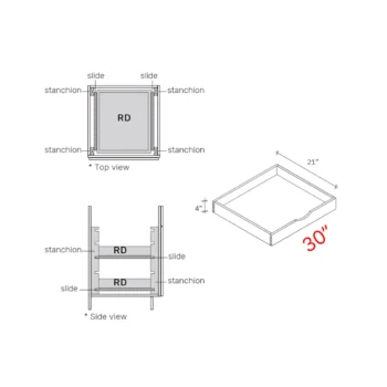 Shaker Grey 30_ Roll Out Tray