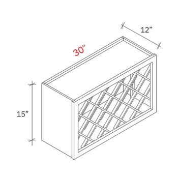 Shaker Grey 30_ X 15_ Latticed Wine Rack (2)
