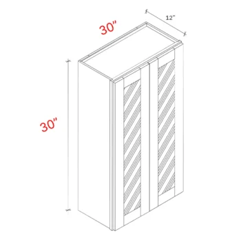 Shaker Grey 30_w X 42_h Clear Glass Door Wall Cabinet (Matching Interior) (1)