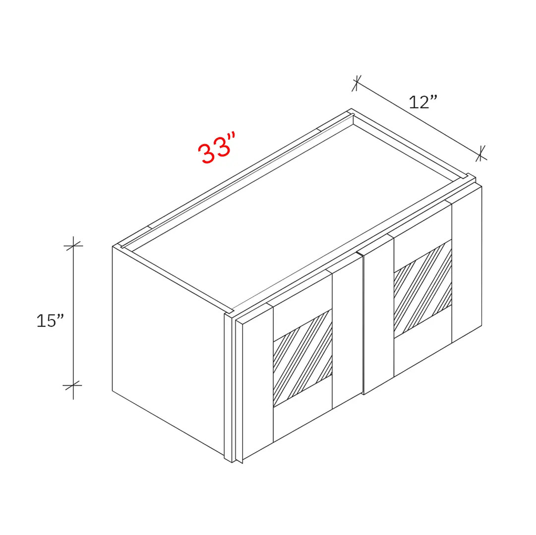 Shaker Grey 33_w X 15_h Clear Glass Door Stacker Cabinet (Matching Interior)