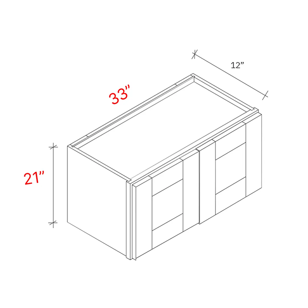 Shaker Grey 33_w X 21_h Wall Cabinet