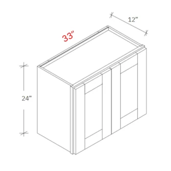 Shaker Grey 33_w X 24_h Wall Cabinet