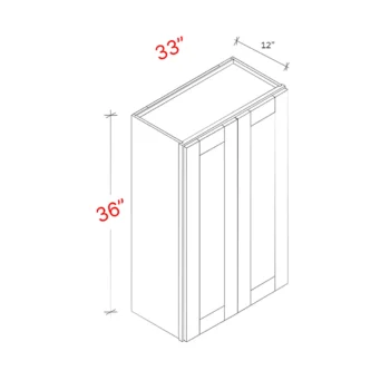 Shaker Grey 33_w X 36_h Wall Cabinet