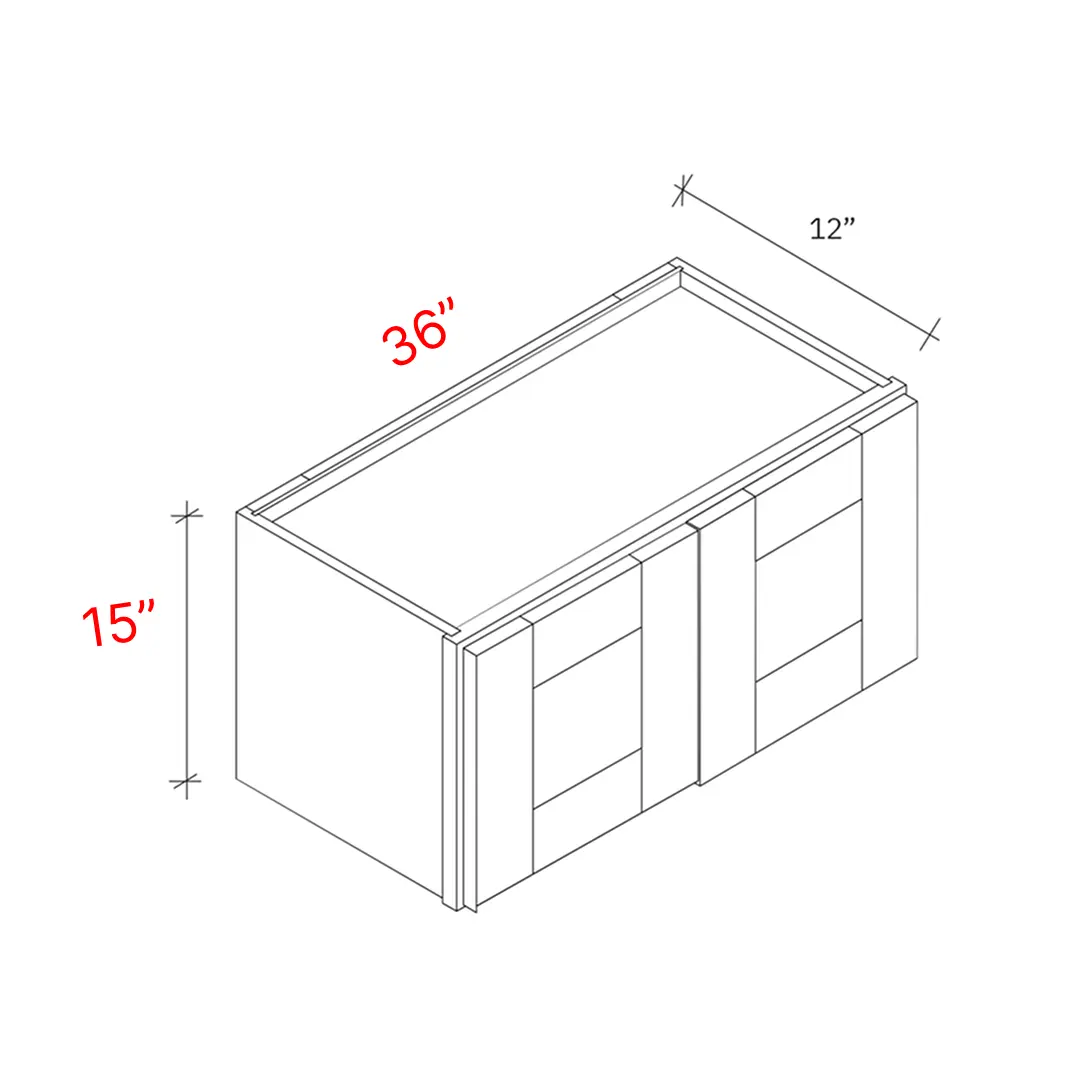 Shaker Grey 36_w X 15_h Wall Cabinet