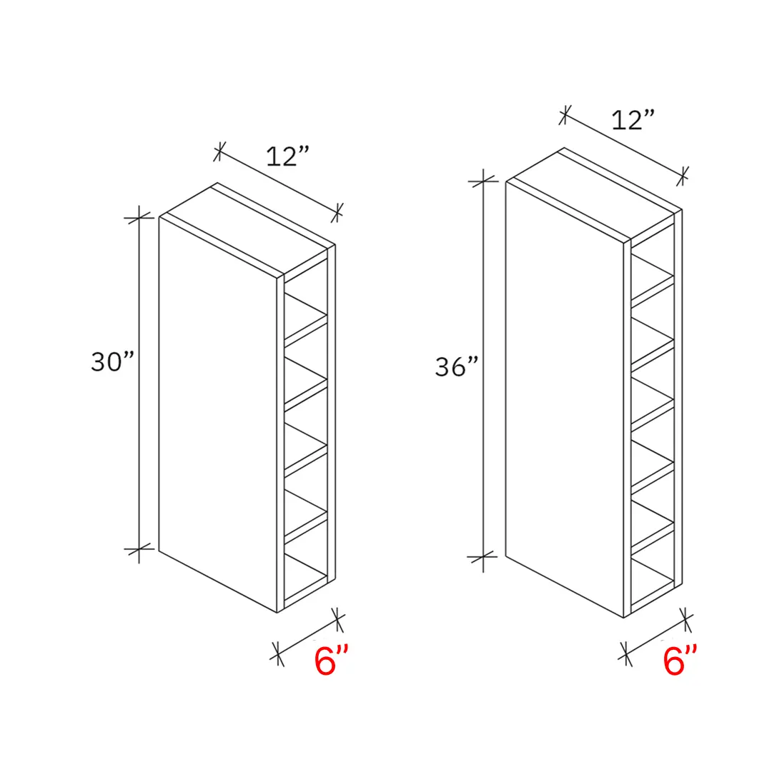 Shaker Grey 6_w X 30_h X 12_d Wine Cube
