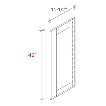 Shaker Grey Deco Door - 42_h Wall Cabinet