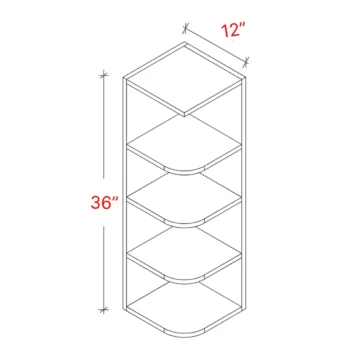 Shaker Natural 12_ X 36_ Wall Open End Cabinet (1)