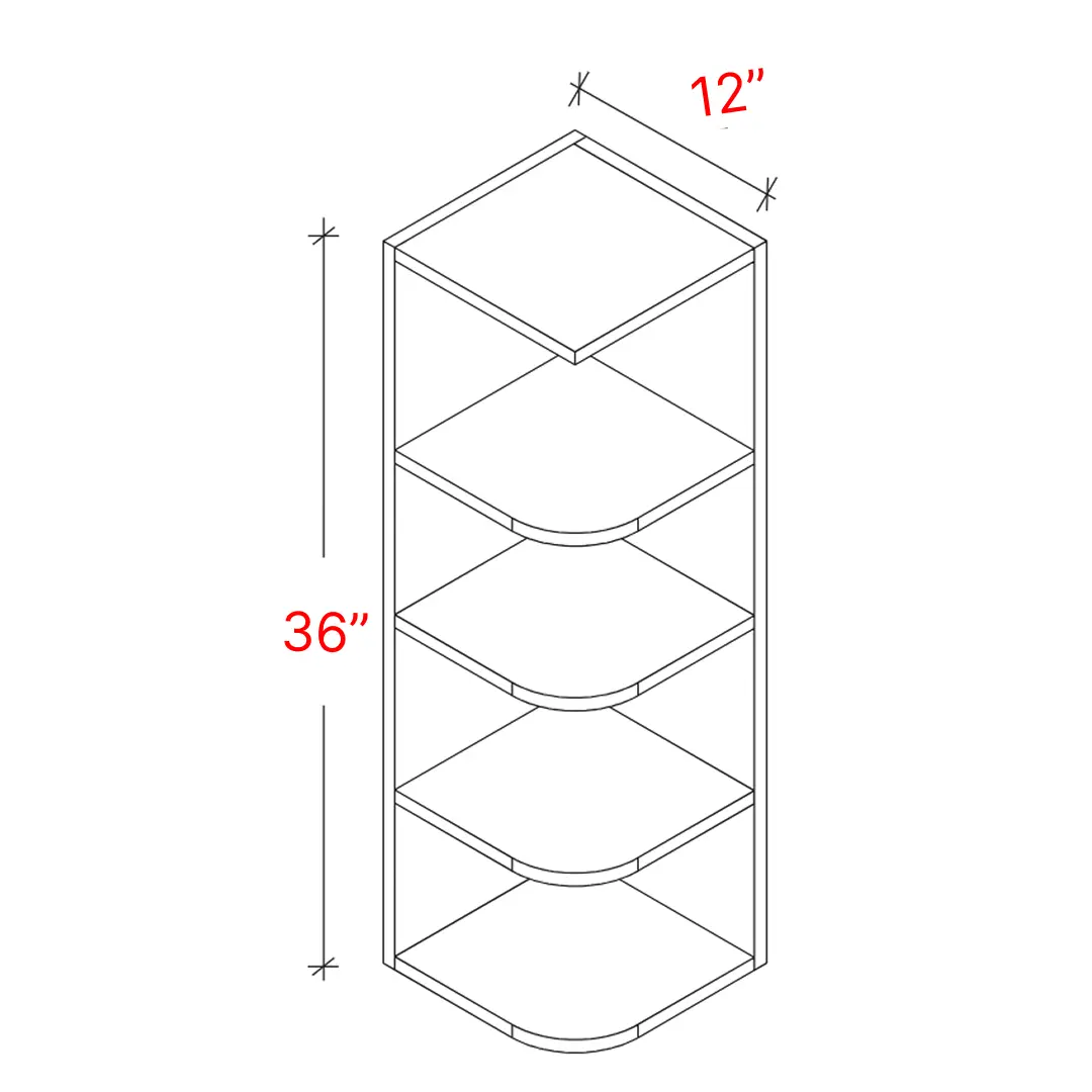 Shaker Natural 12_ X 36_ Wall Open End Cabinet (1)