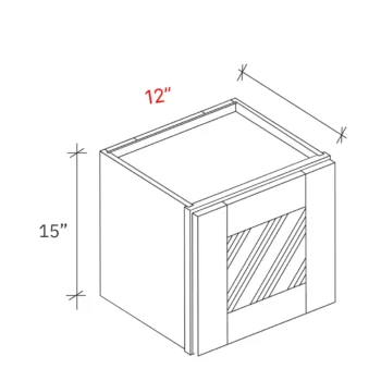 Shaker Natural 12_w X 15_h Clear Glass Door Stacker Cabinet (Matching Interior)