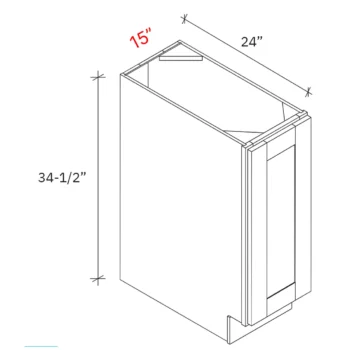 Shaker Natural 15_w Base Cabinet - Full Height