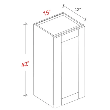 Shaker Natural 15_w X 42_h Wall Cabinet