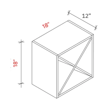 Shaker Natural 18_ X 18_ X Wine Rack