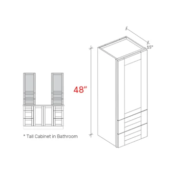 Shaker Natural 18w X 48h X 15d Counter Wall Cabinet