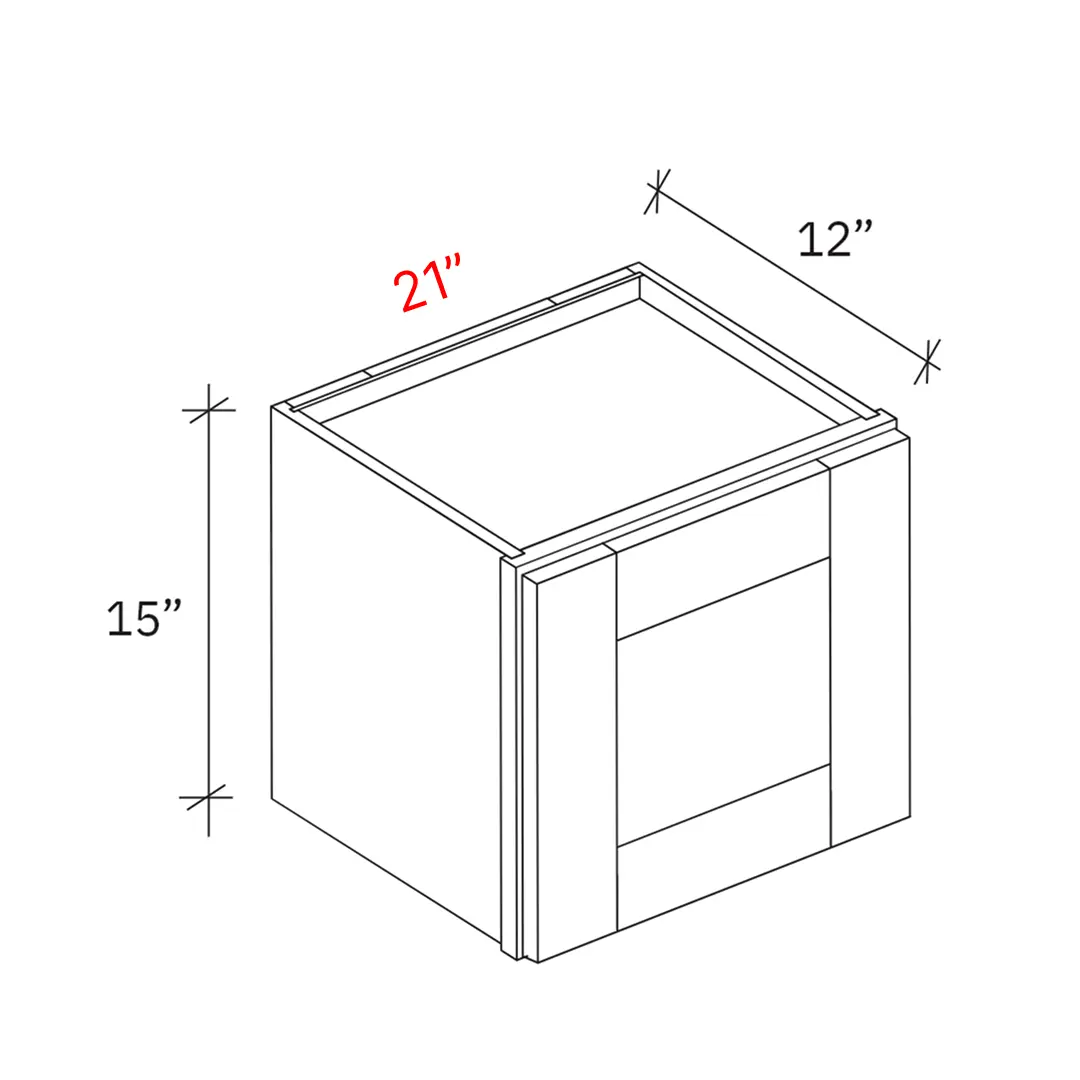 Shaker Natural 21_w X 15_h Wall Cabinet