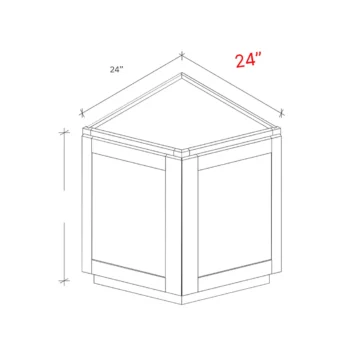 Shaker Natural 24_w Angled End Base Cabinet