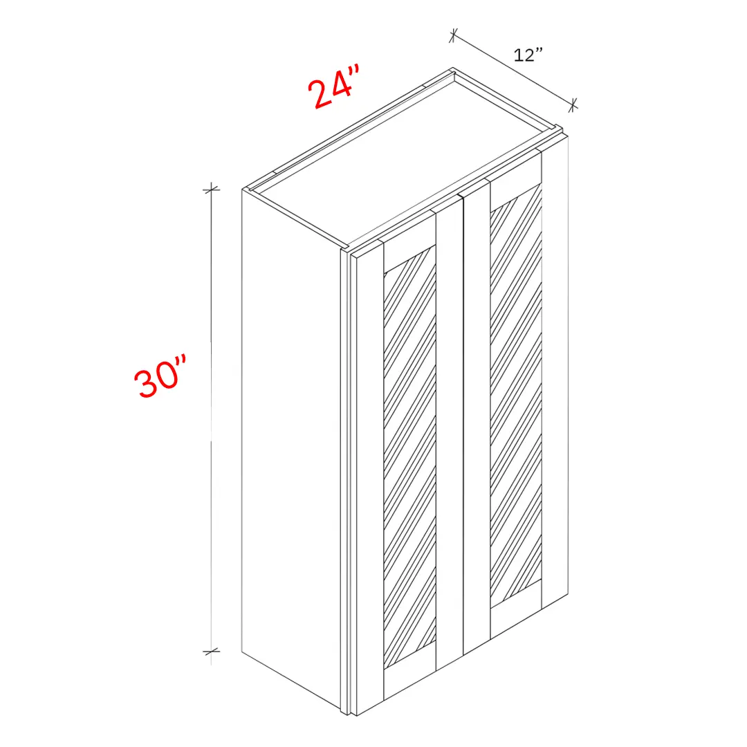 Shaker Natural 24_w X 30_h Clear Glass Door Wall Cabinet (Matching Interior)