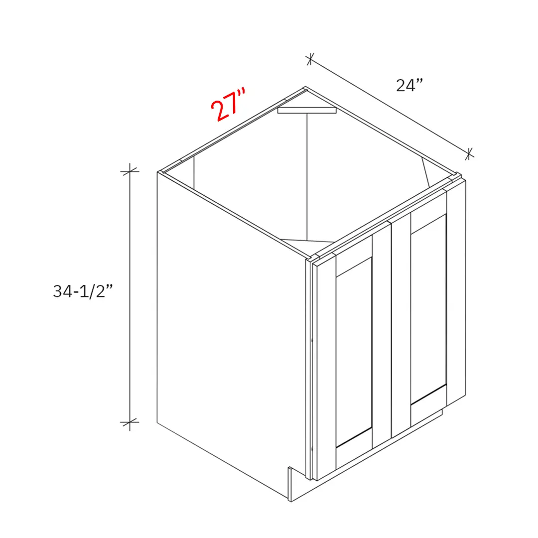 Shaker Natural 27_w Base Cabinet - Full Height
