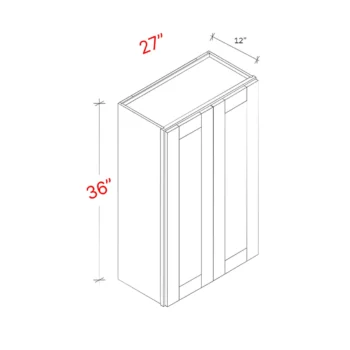 Shaker Natural 27_w X 36_h Wall Cabinet