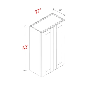 Shaker Natural 27_w X 42_h Wall Cabinet