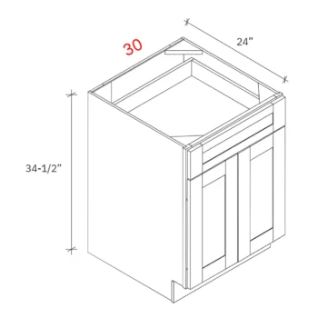 Shaker Natural 30_w Base Cabinet