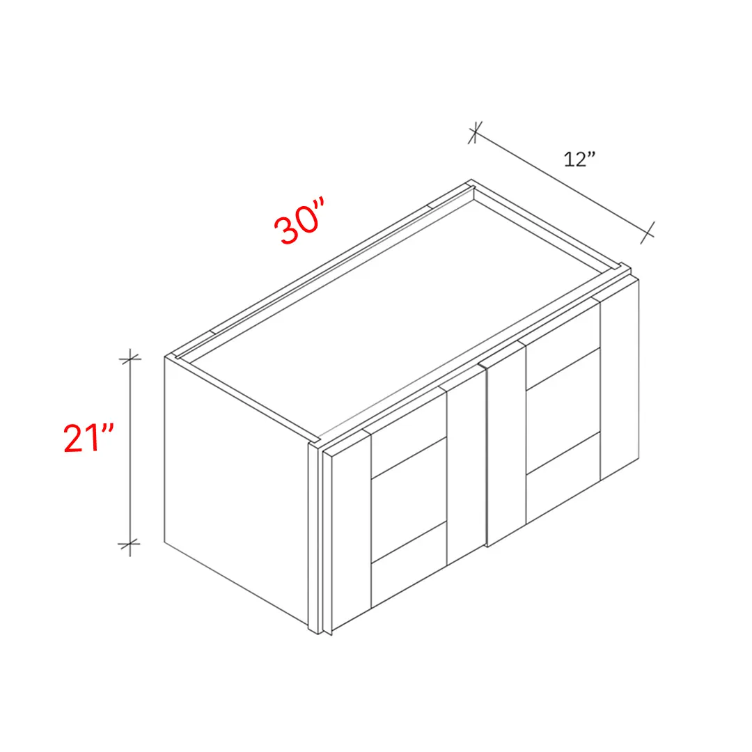 Shaker Natural 30_w X 21_h Wall Cabinet