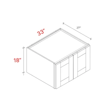 Shaker Natural 33_w X 18_h X 27_d Wall Cabinet