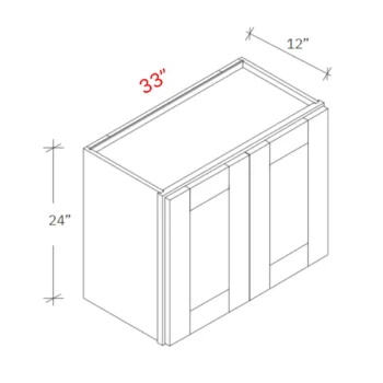 Shaker Natural 33_w X 24_h Wall Cabinet