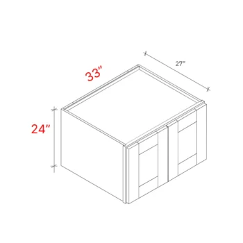 Shaker Natural 33_w X 24_h X 27_d Wall Cabinet