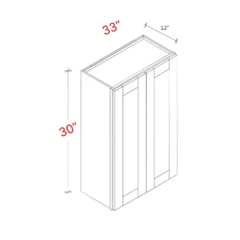 Shaker Natural 33"w X 30"h Wall Cabinet