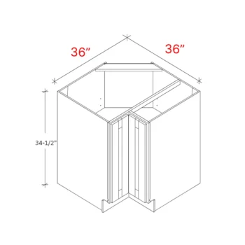 Shaker Natural 36_w EZ Reach Base Corner Cabinet (Lazy Susan Trays - Not Included)