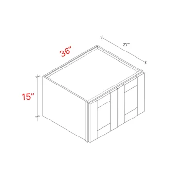 Shaker Natural 36_w X 15_h X 27_d Wall Cabinet