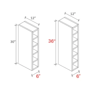 Shaker Natural 6_w X 36_h X 12_d Wine Cube